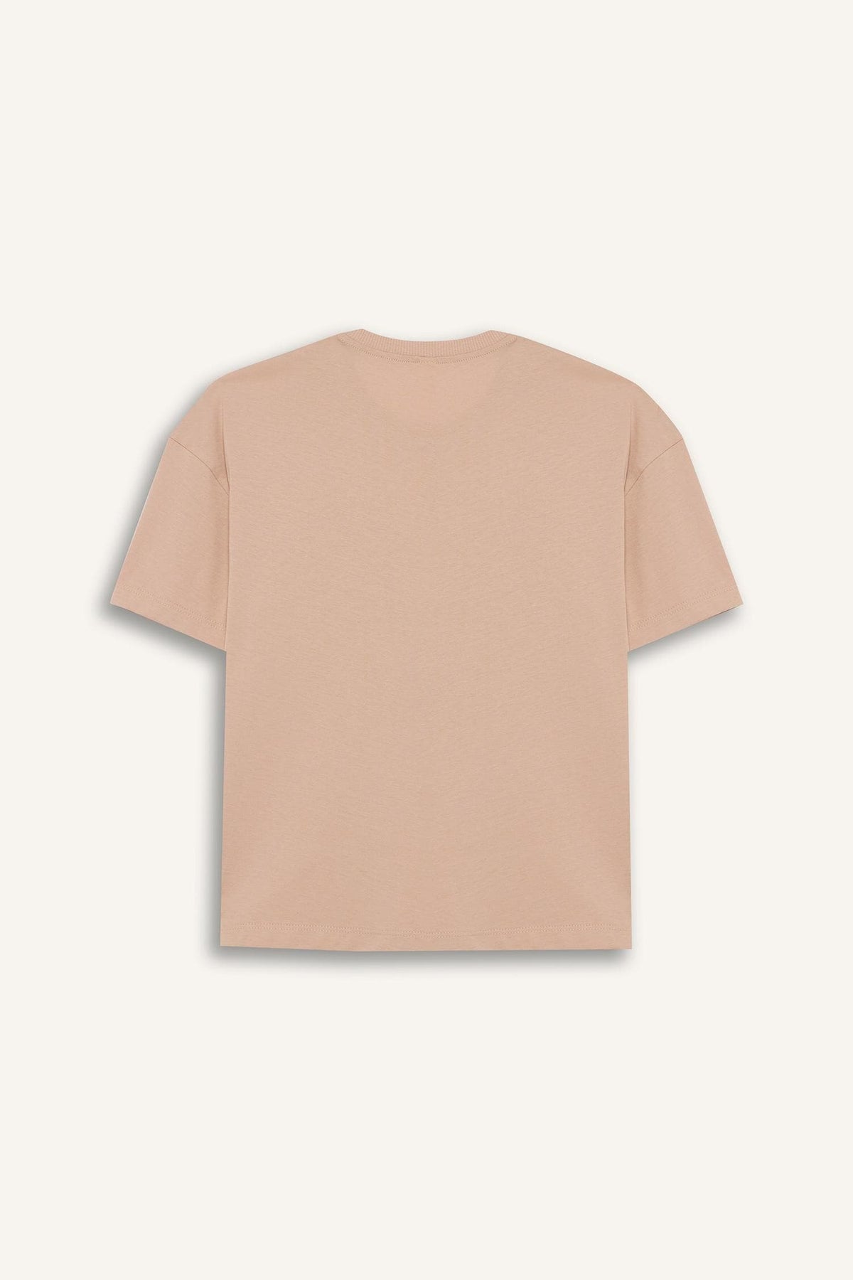 Girl Relax Fit Palm Printed Crew Neck Short Sleeve T-Shirt