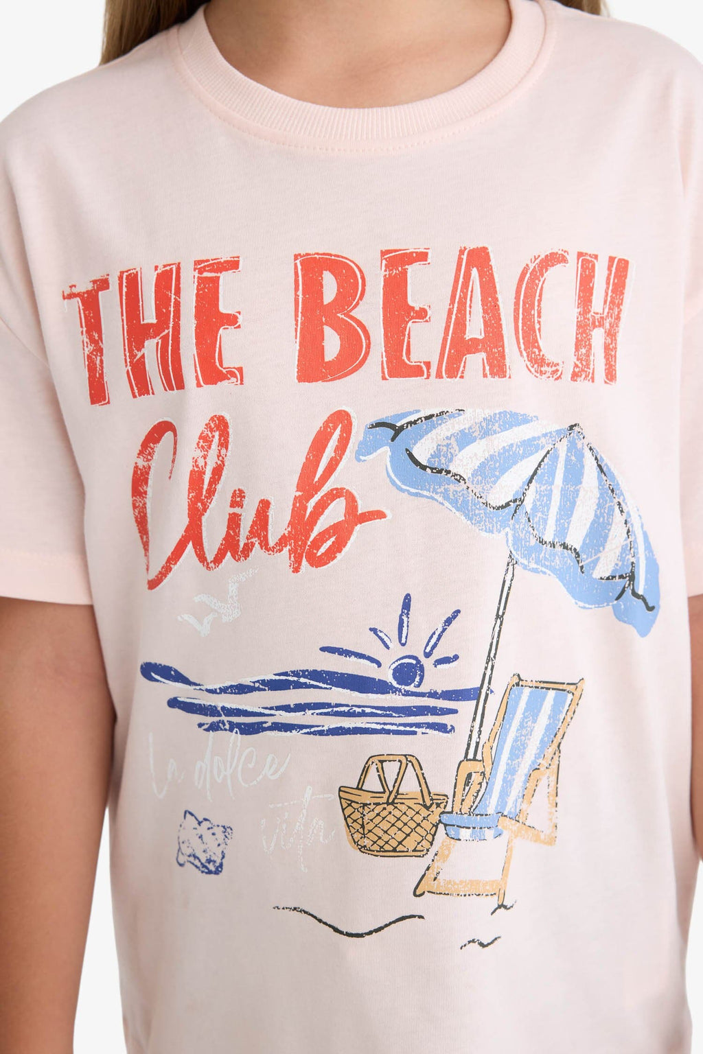 Girl Relax Fit Palm Printed Crew Neck Short Sleeve T-Shirt