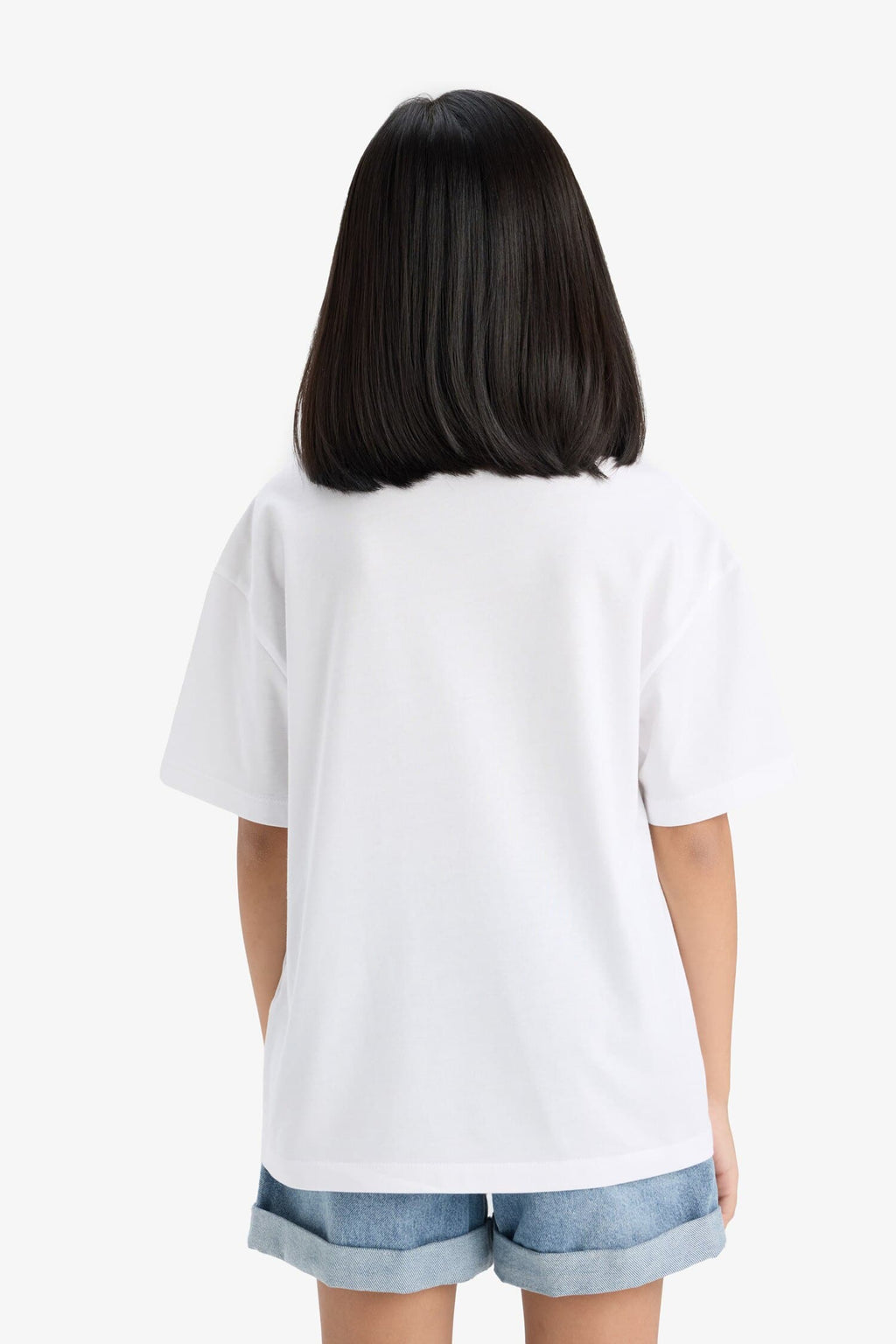 Girl Relax Fit Palm Printed Crew Neck Short Sleeve T-Shirt