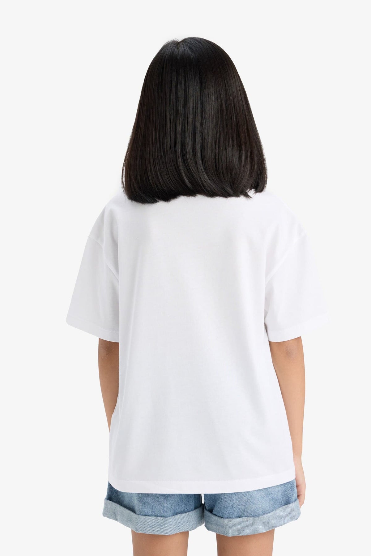 Girl Relax Fit Palm Printed Crew Neck Short Sleeve T-Shirt