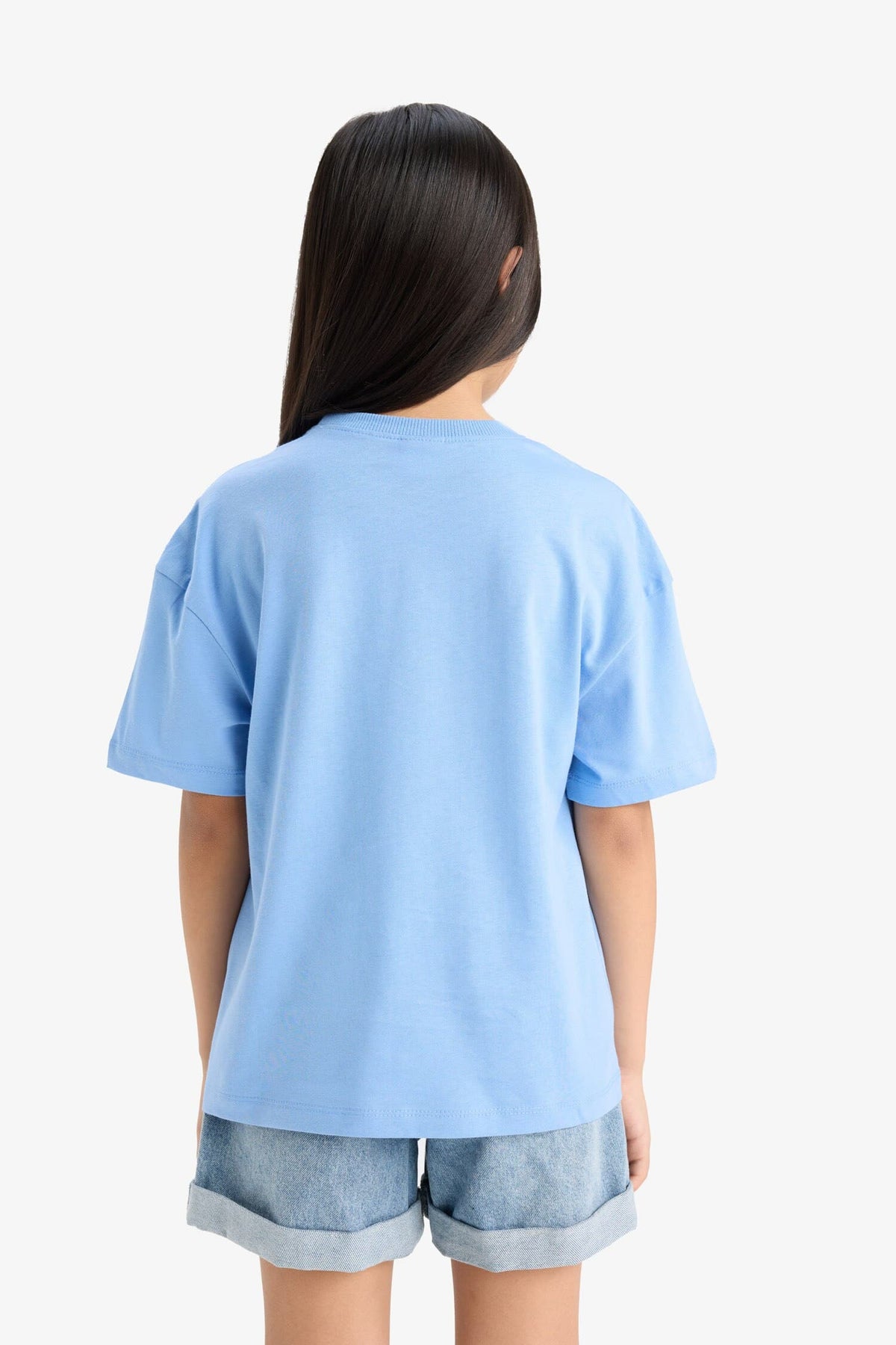 Girl Relax Fit Palm Printed Crew Neck Short Sleeve T-Shirt