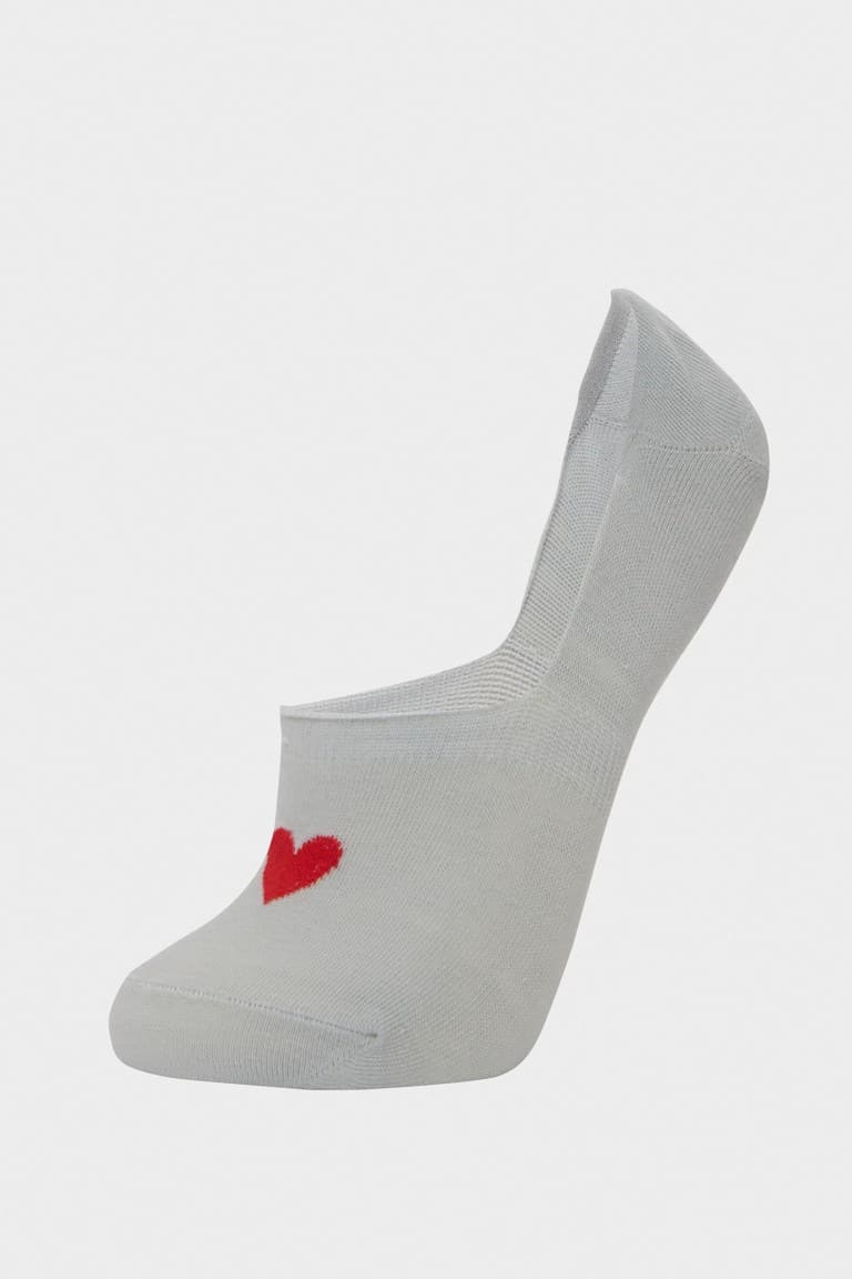 Women Heart Patterned 3-Pack Cotton Ballet Socks