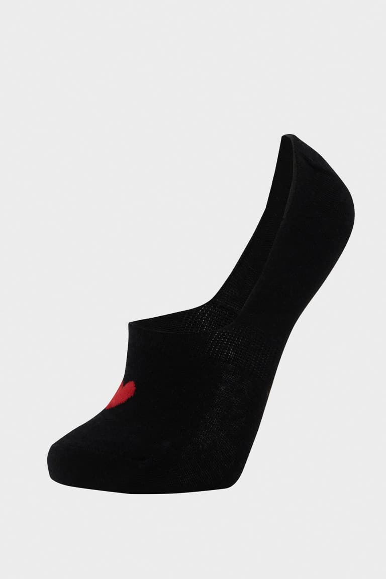 Women Heart Patterned 3-Pack Cotton Ballet Socks