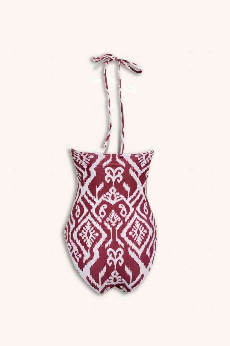 Regular Fit Ethnic Patterned Swimsuit