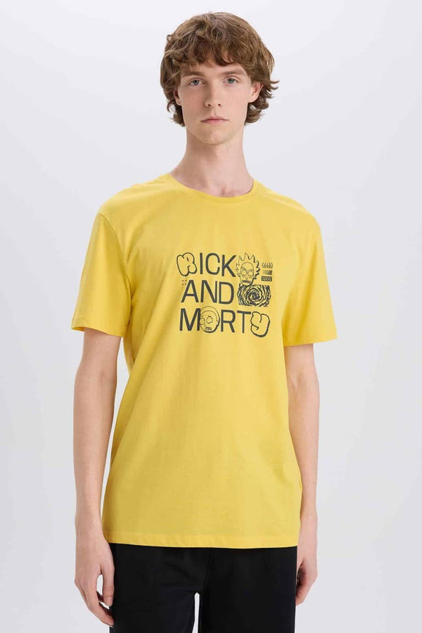 100% Cotton Rick and Morty Regular Fit Crew Neck Short Sleeve T-Shirt