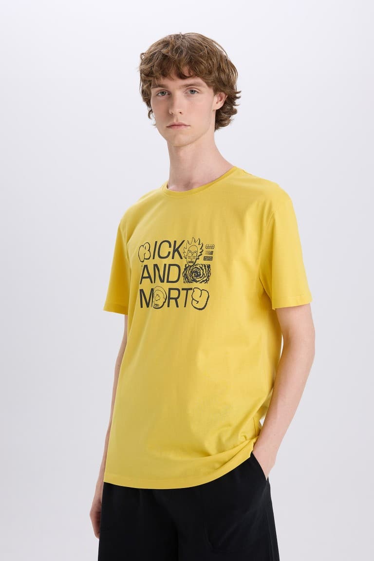 100% Cotton Rick and Morty Regular Fit Crew Neck Short Sleeve T-Shirt
