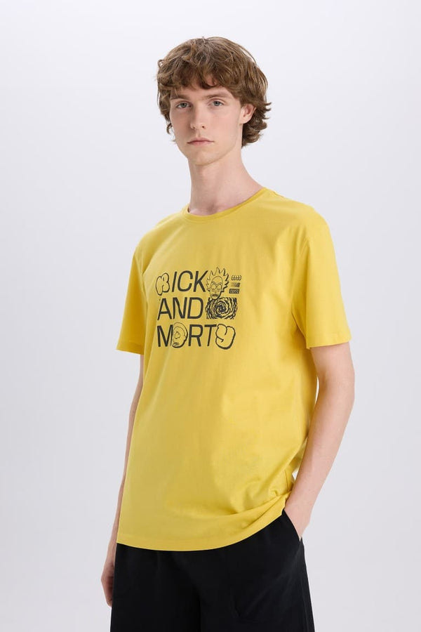 100% Cotton Rick and Morty Regular Fit Crew Neck Short Sleeve T-Shirt