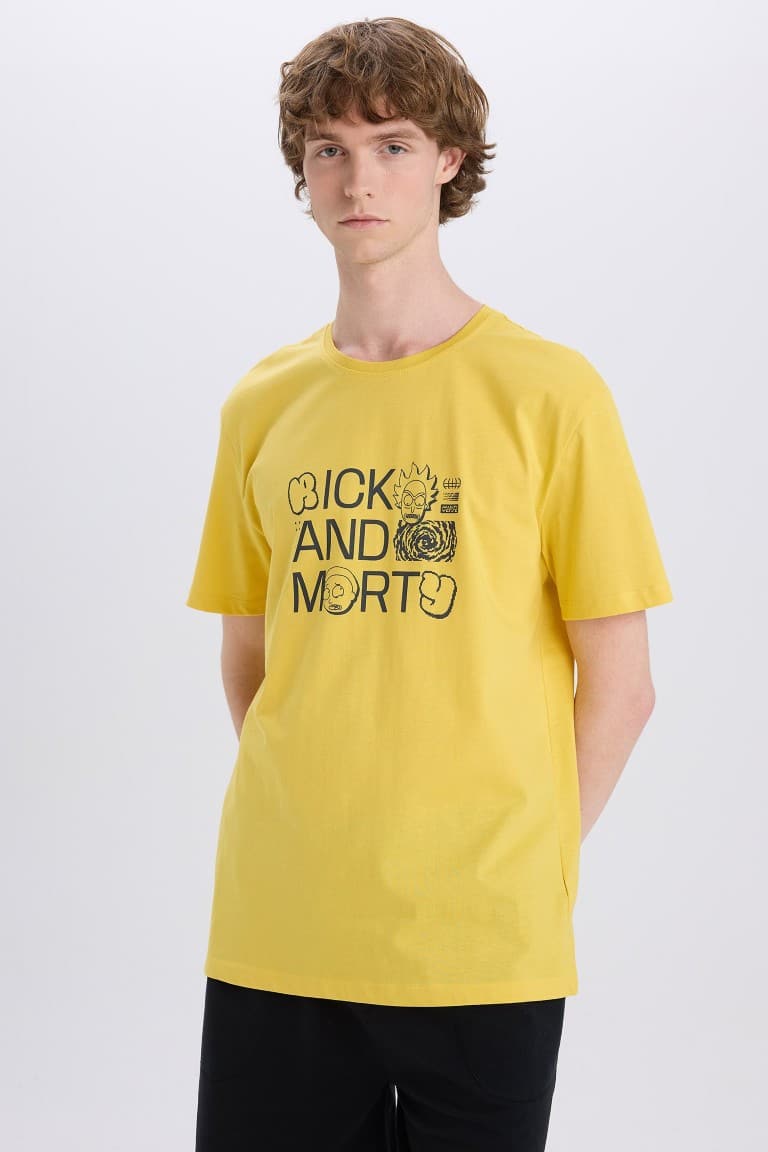 100% Cotton Rick and Morty Regular Fit Crew Neck Short Sleeve T-Shirt