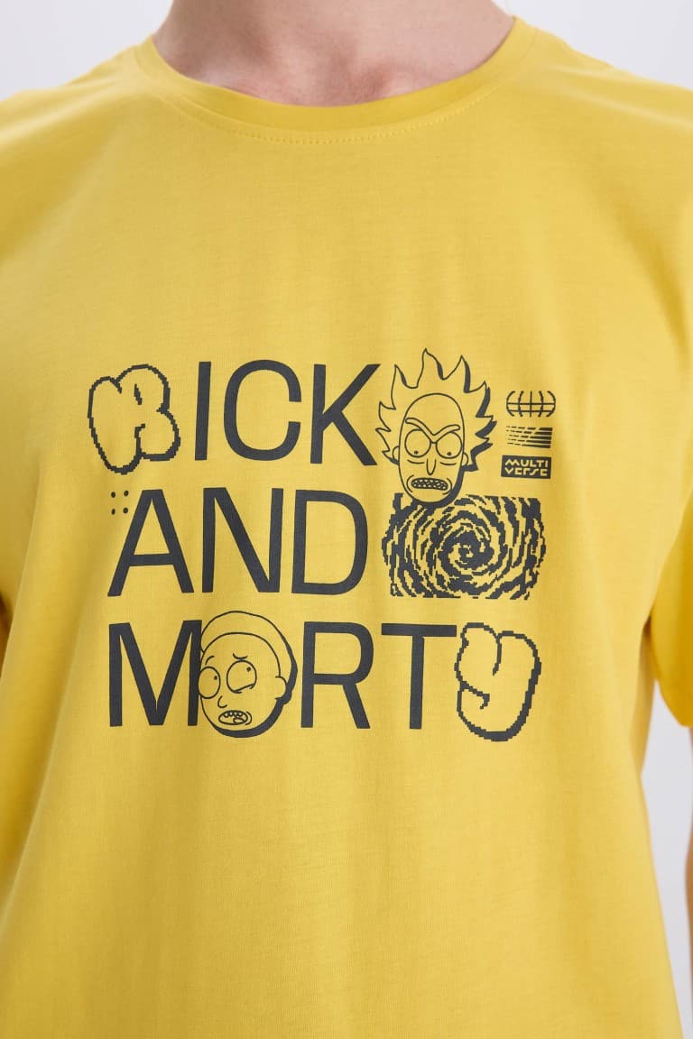 100% Cotton Rick and Morty Regular Fit Crew Neck Short Sleeve T-Shirt