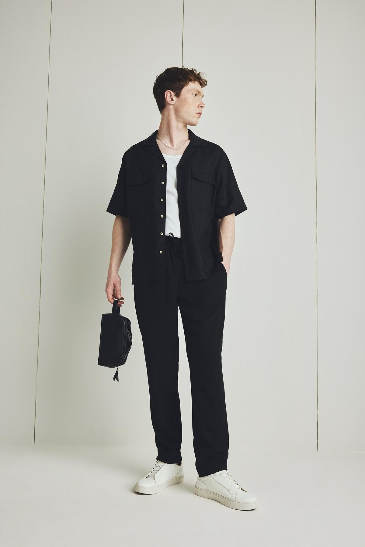 Relax Fit Short Leg Linen Look Trousers Main image