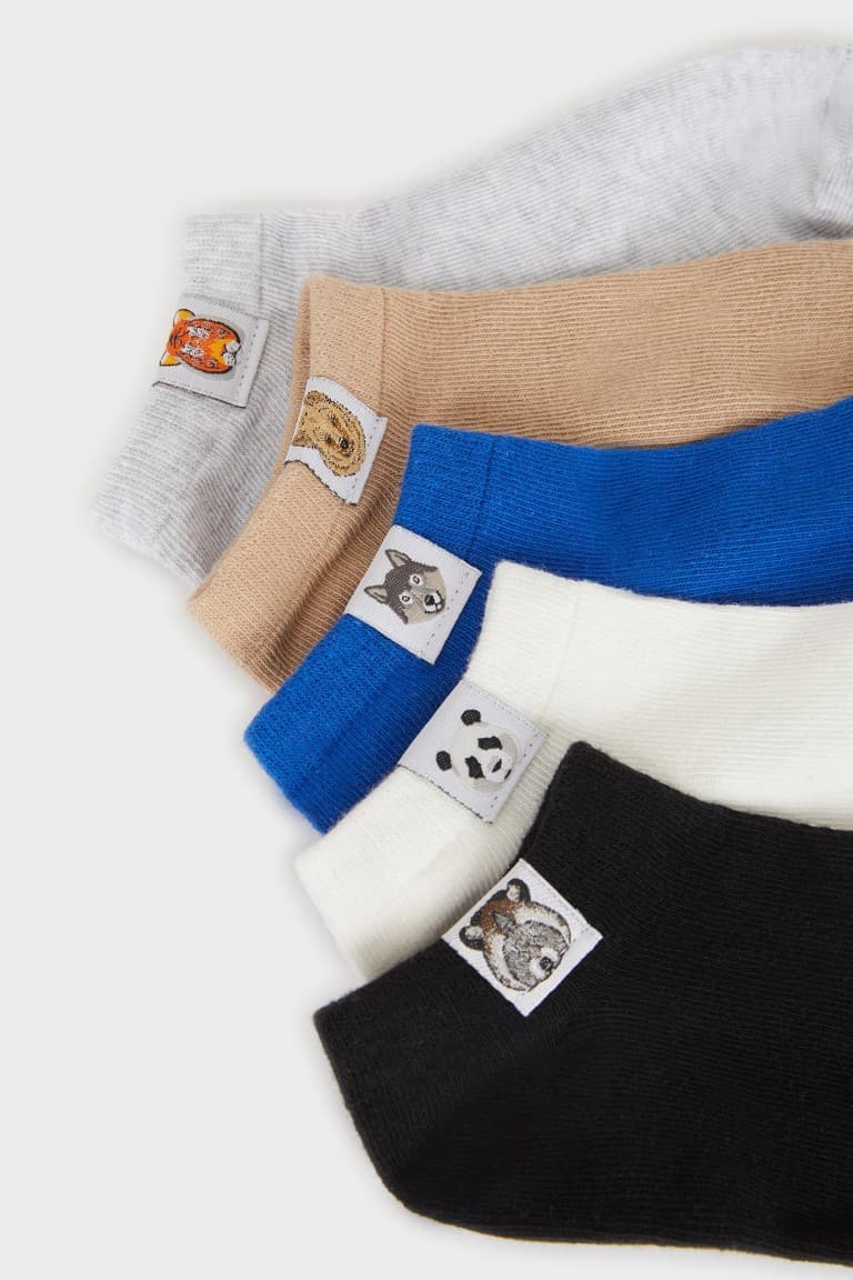 Boy 5-Pack Cotton Ankle Socks