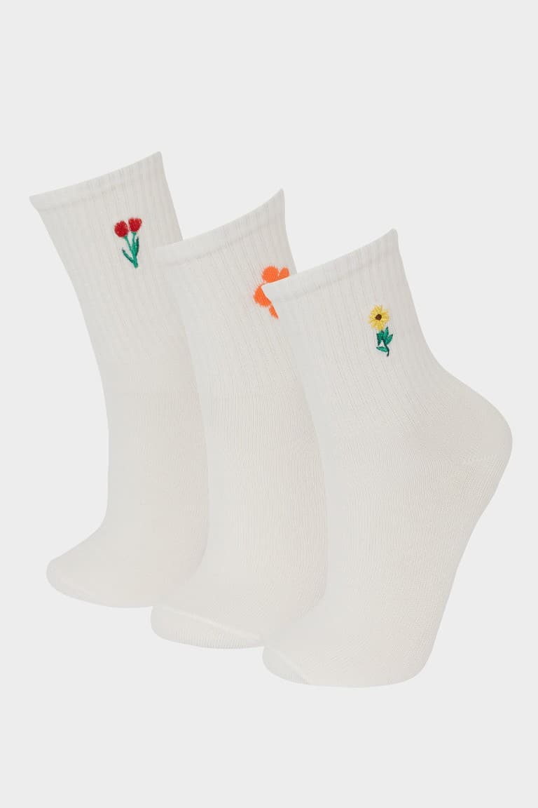 Girls 3-Pack Cotton Long Socks