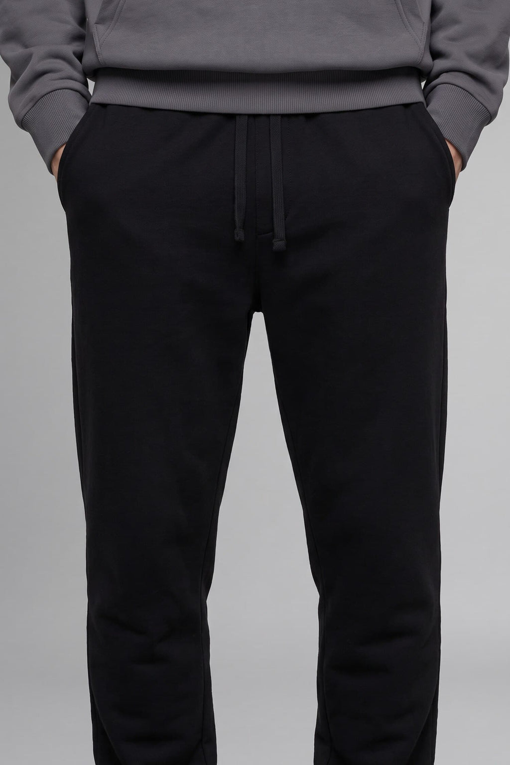 Regular Fit Basic Plain Jogger Sweatpants with Tied Waist, Pockets and Elasticated Legs