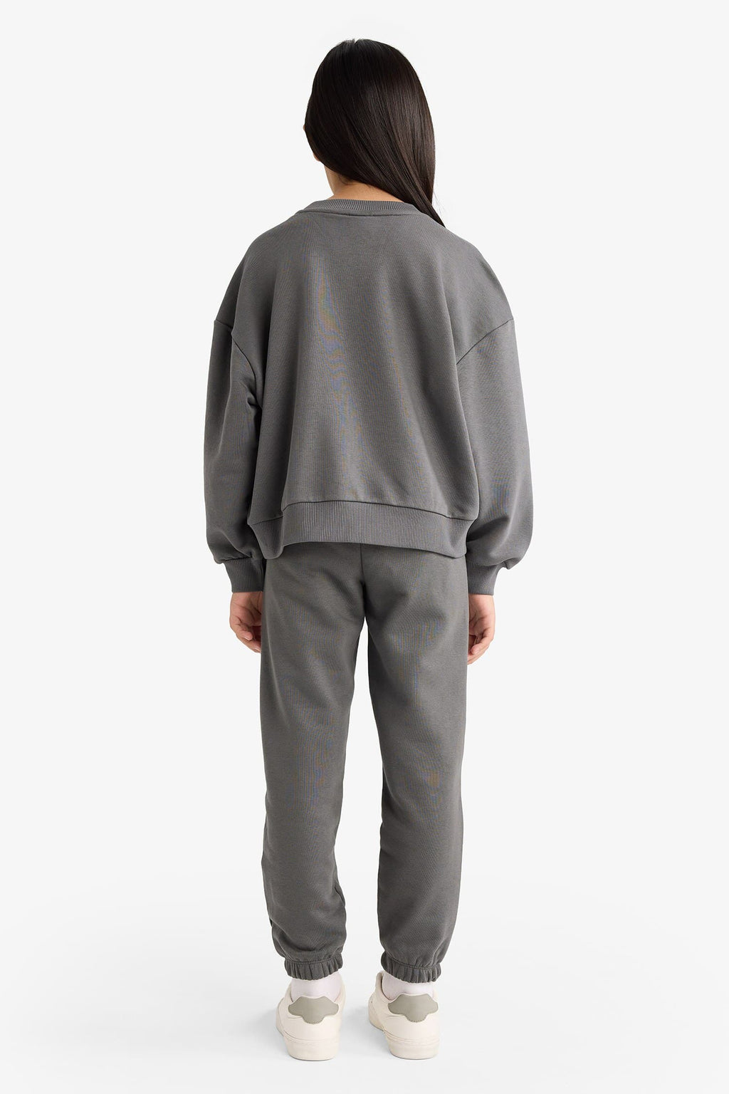 Girls 2-Piece Set Printed Sweatshirt Tracksuit Bottoms