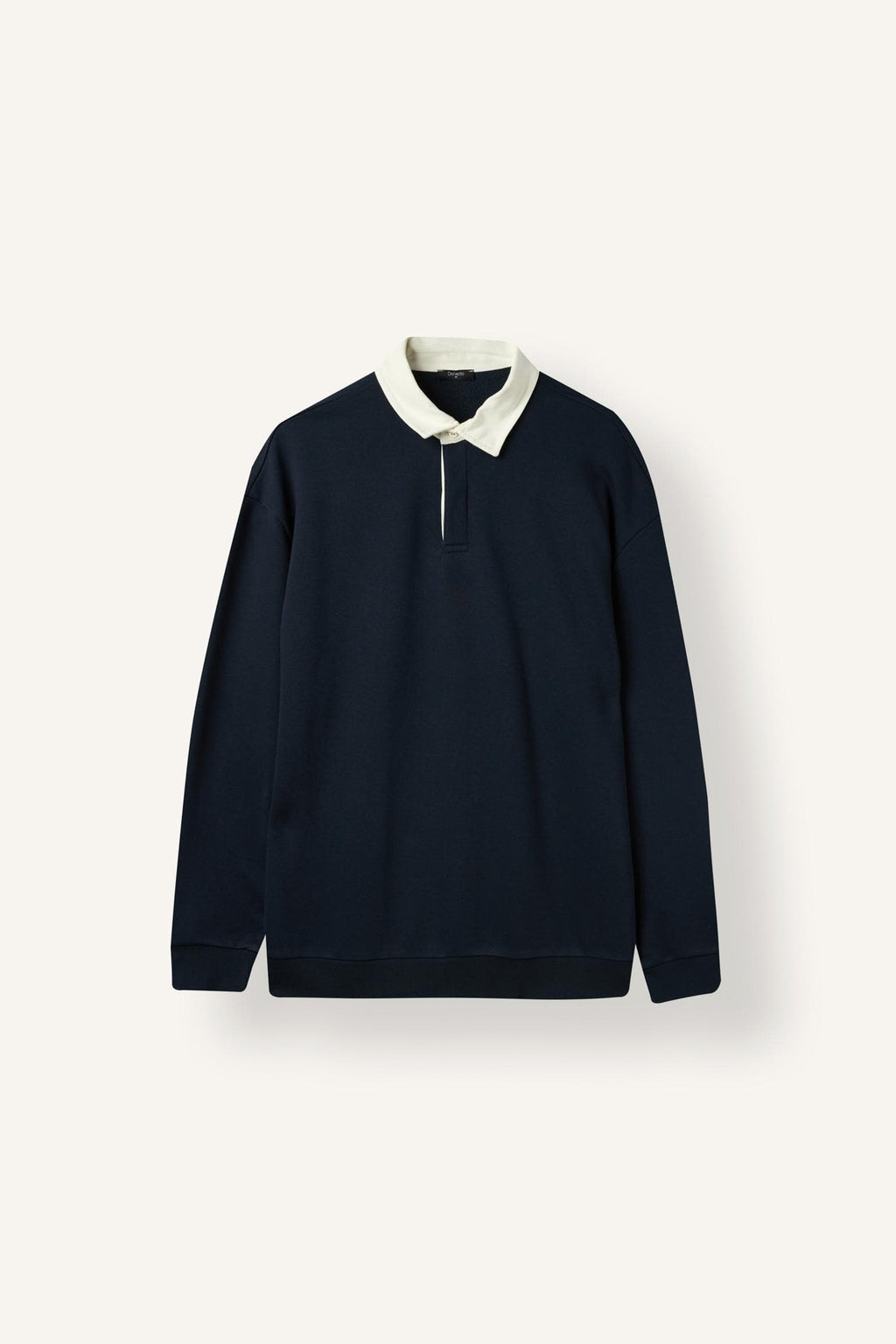 Boxy Fit Polo Collar Sweatshirt