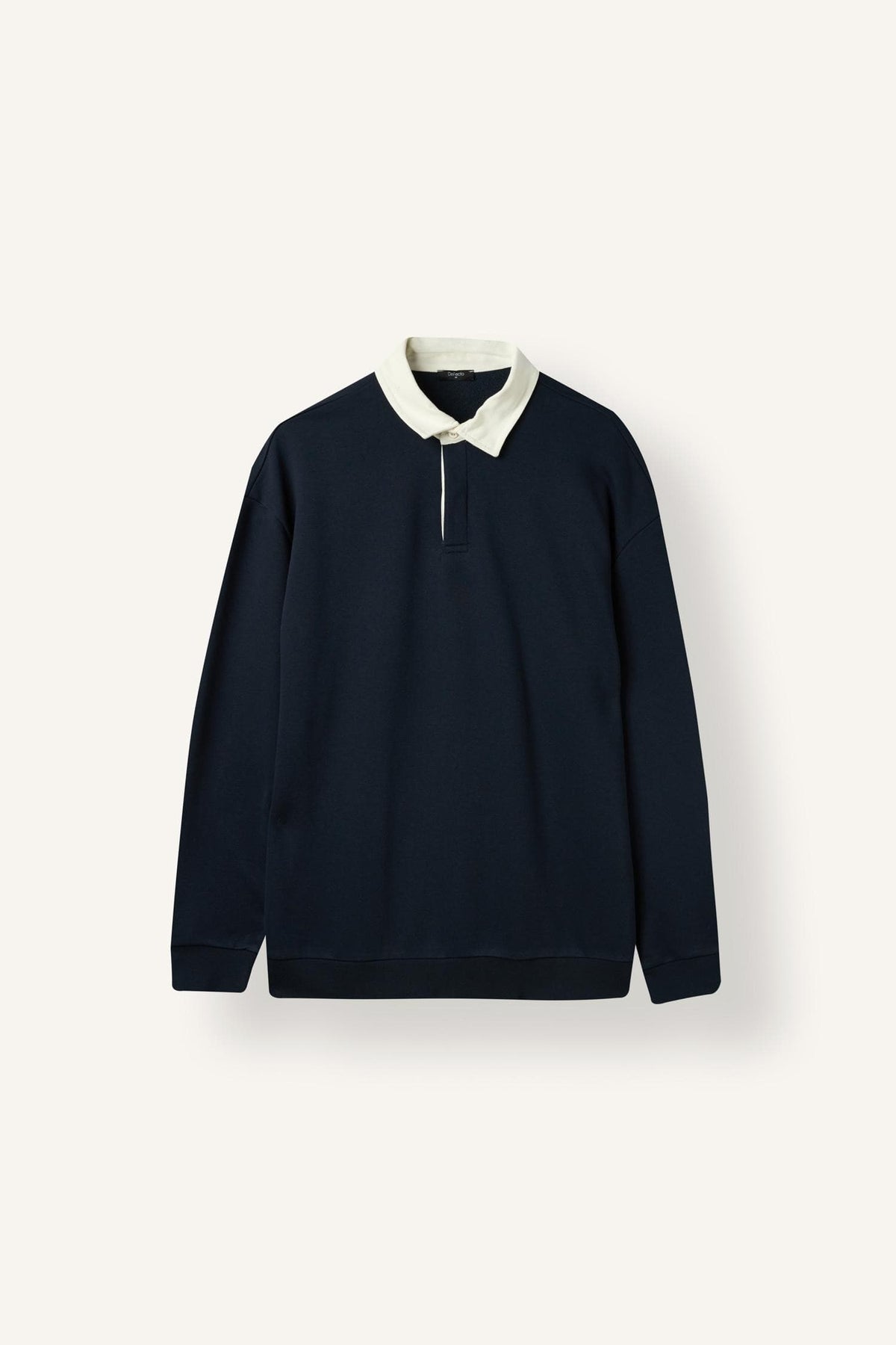 Boxy Fit Polo Collar Sweatshirt