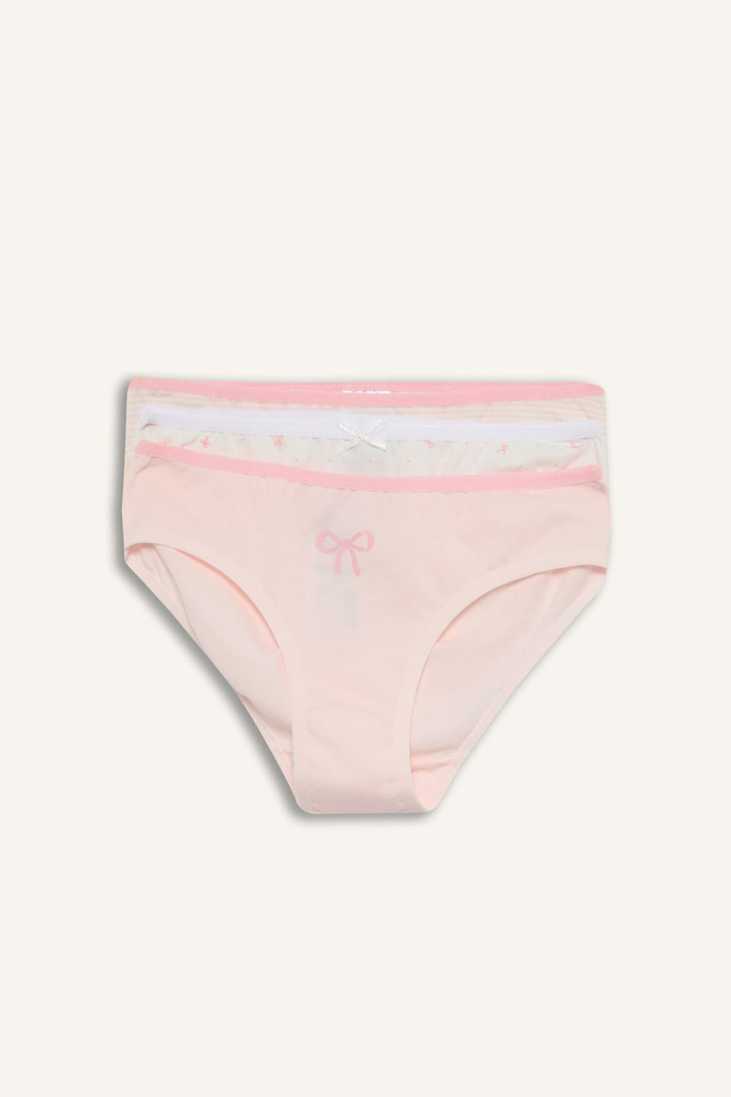 Girl Patterned 3 Piece Slip Panties