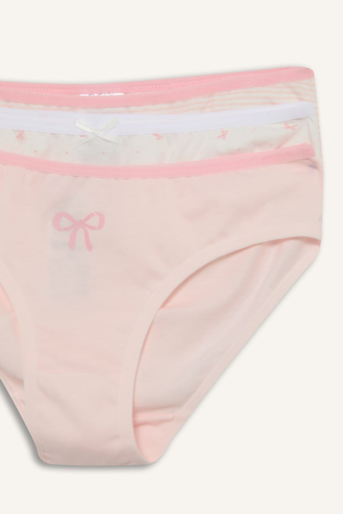 Girl Patterned 3 Piece Slip Panties