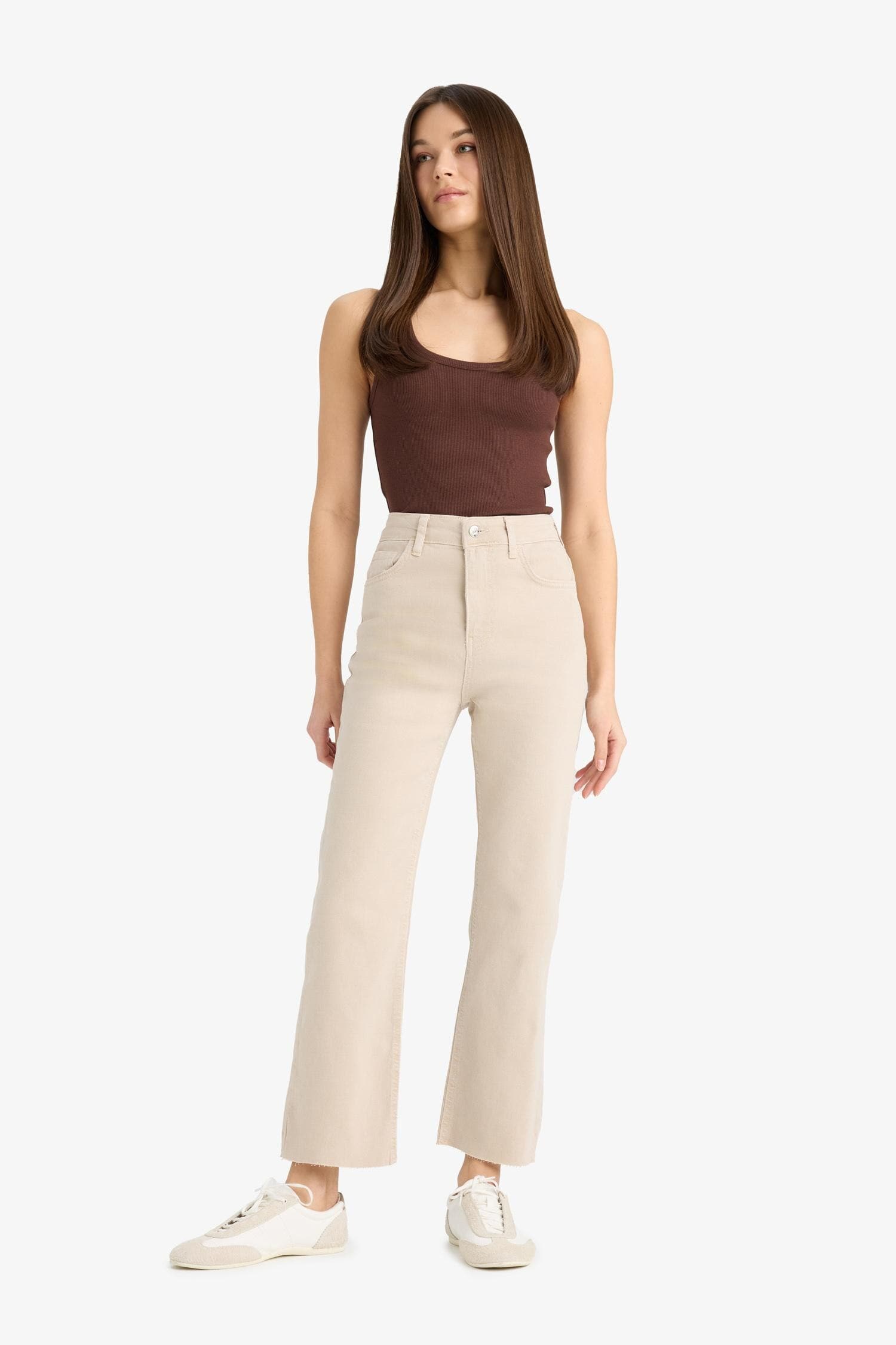 Flare Fit High Waist Crop Jeans Secondary image