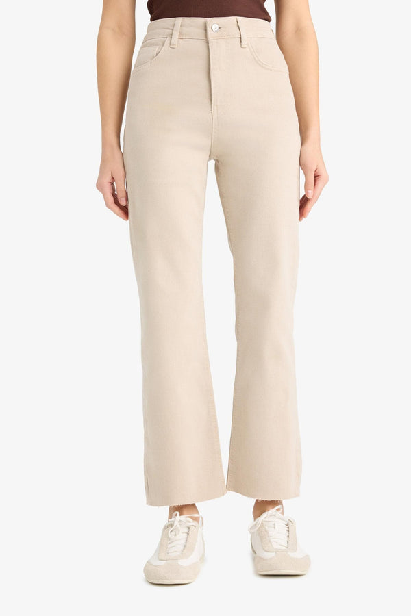 Flare Fit High Waist Crop Jeans
