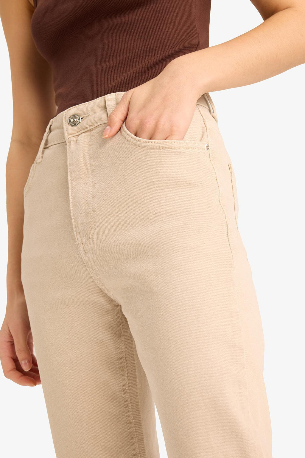 Flare Fit High Waist Crop Jeans