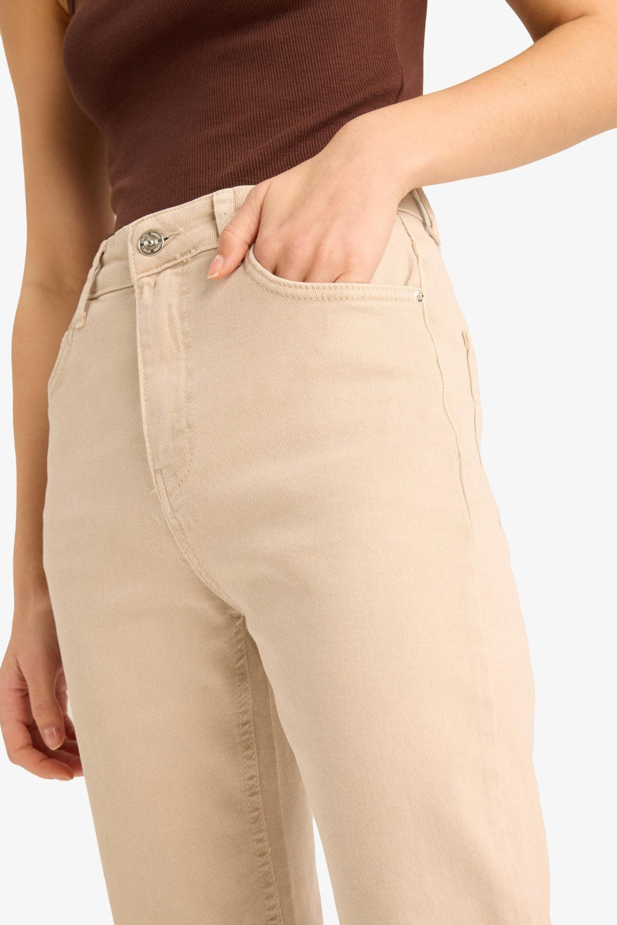 Flare Fit High Waist Crop Jeans