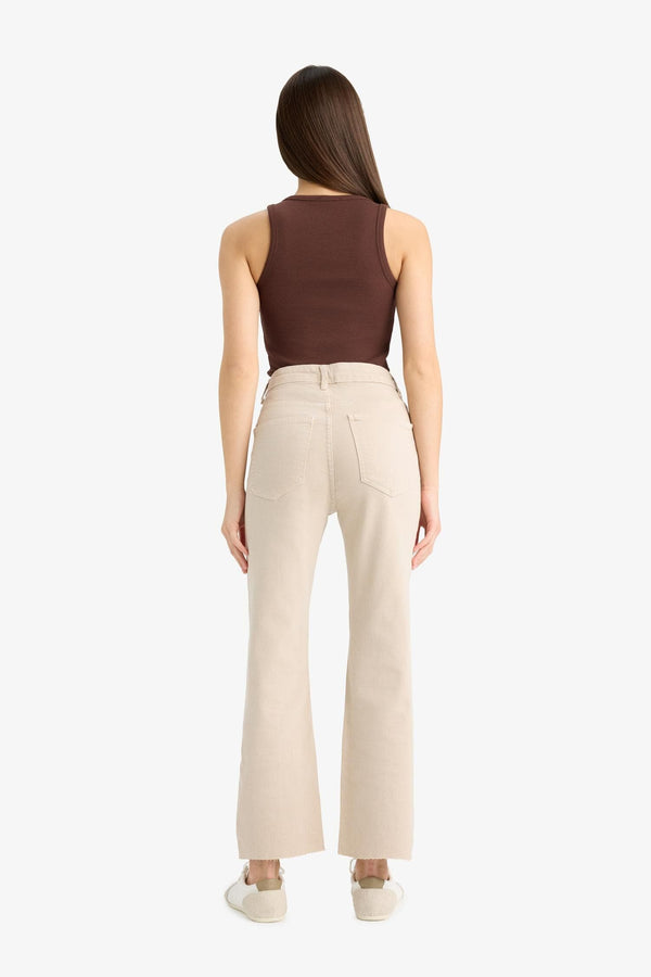 Flare Fit High Waist Crop Jeans