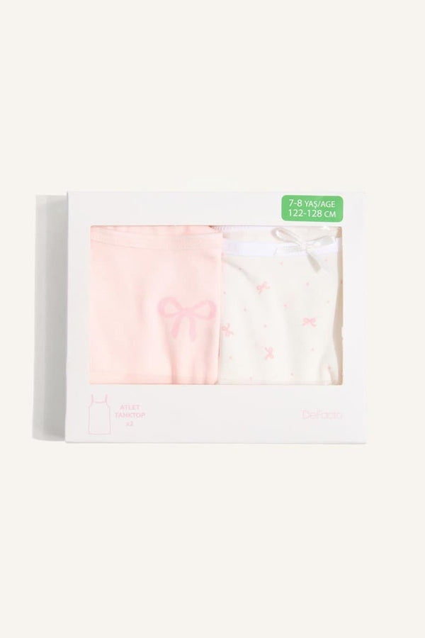 Girl Patterned 2 Piece Undershirts
