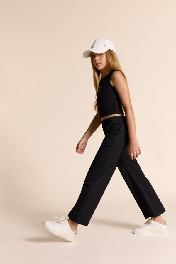 Wide Leg Waffle Pants Girl