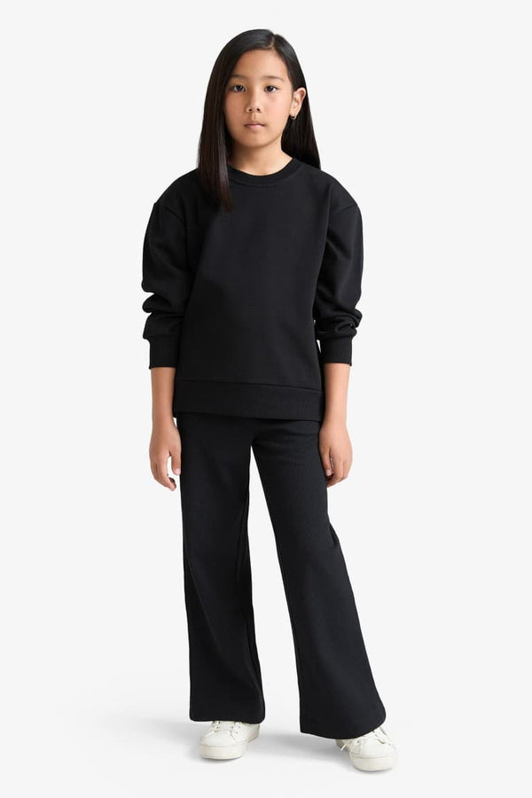 Wide Leg Waffle Pants Girl