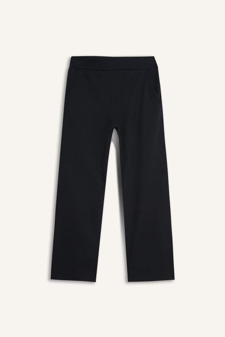 Wide Leg Waffle Pants Girl