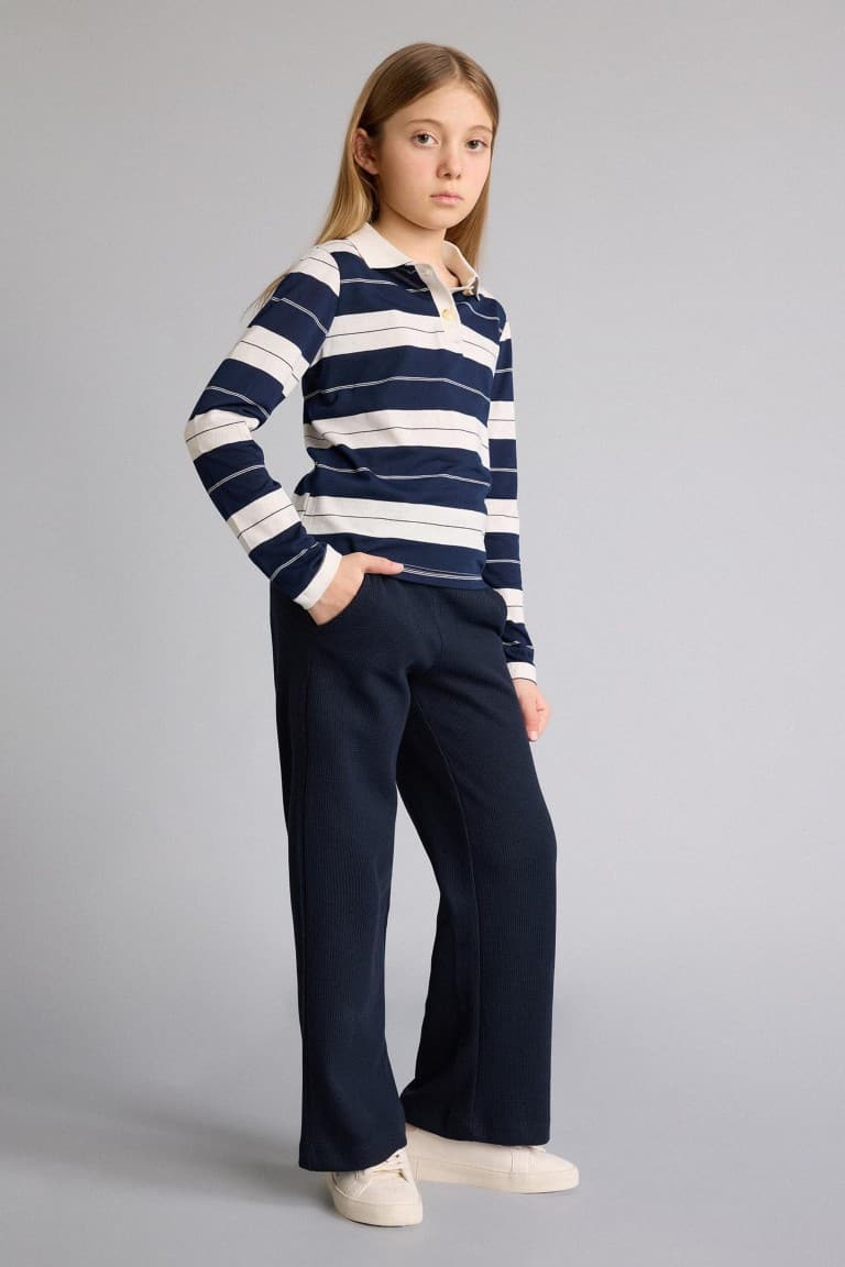 Wide Leg Waffle Pants Girl Main image