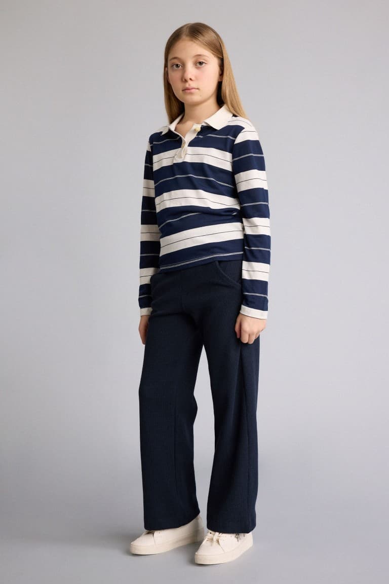 Wide Leg Waffle Pants Girl Secondary image