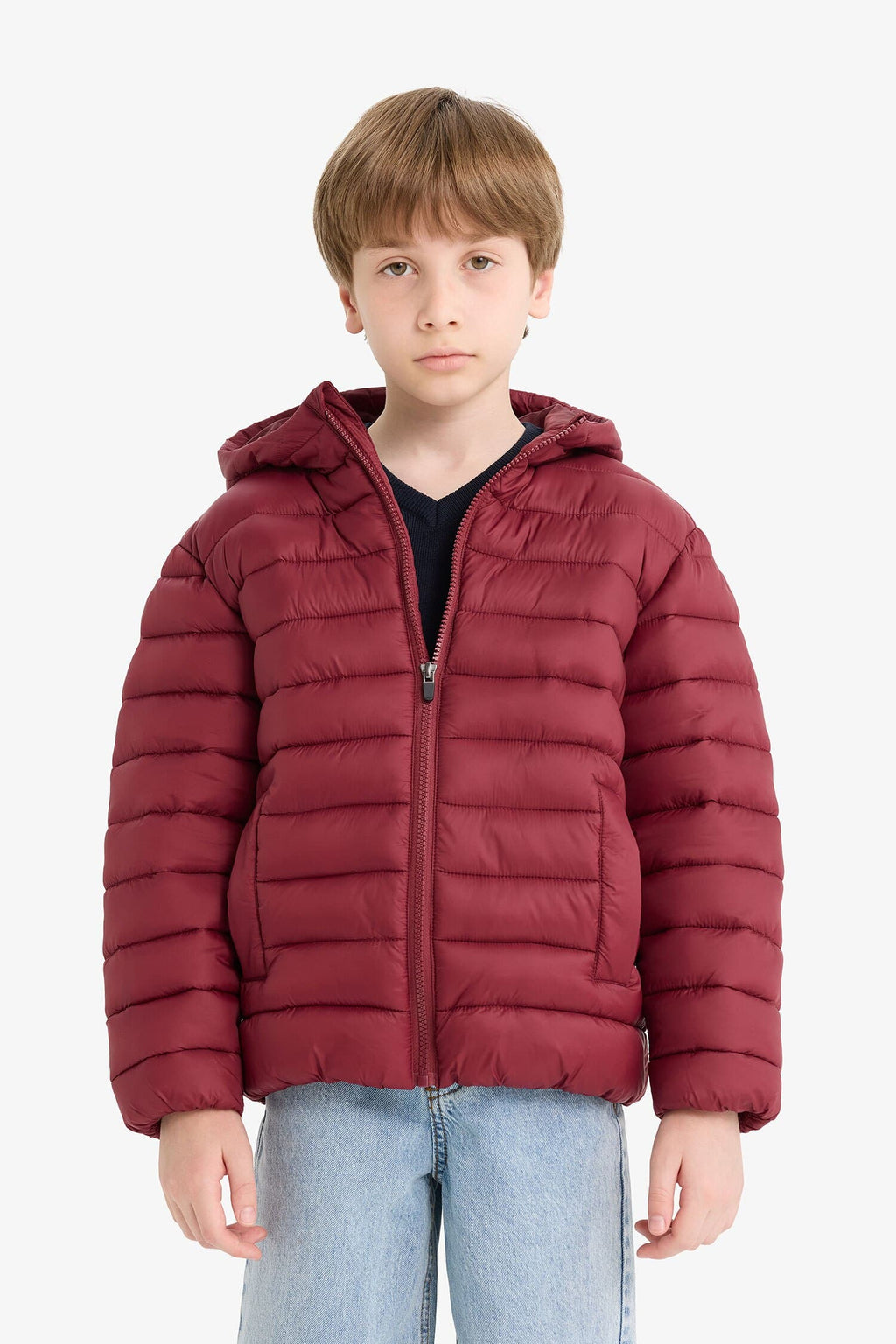 Boys Waterproof Hooded Zippered Puffer Jacket