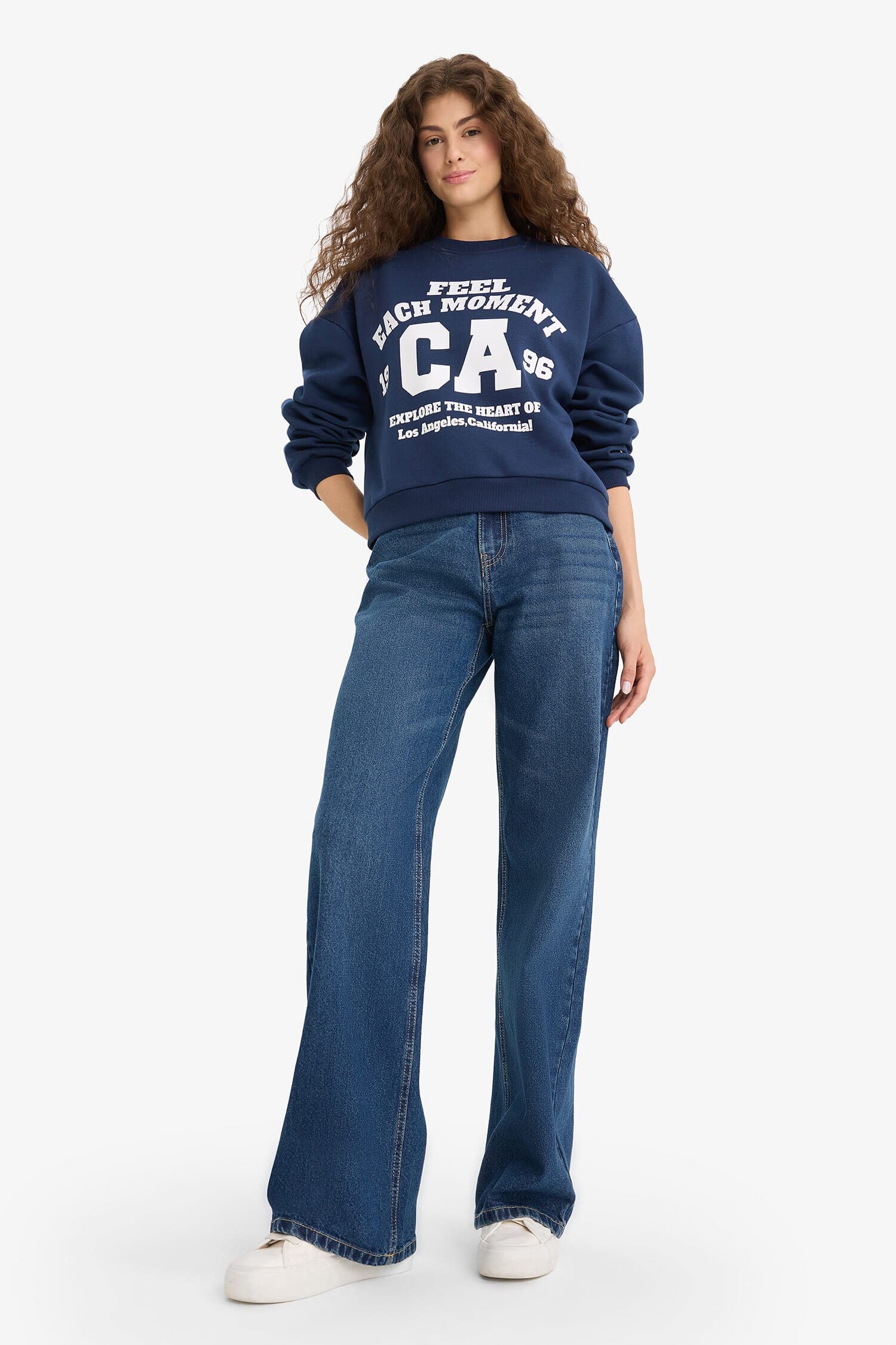 Regular Fit Crew Neck Printed Sweatshirt Secondary image