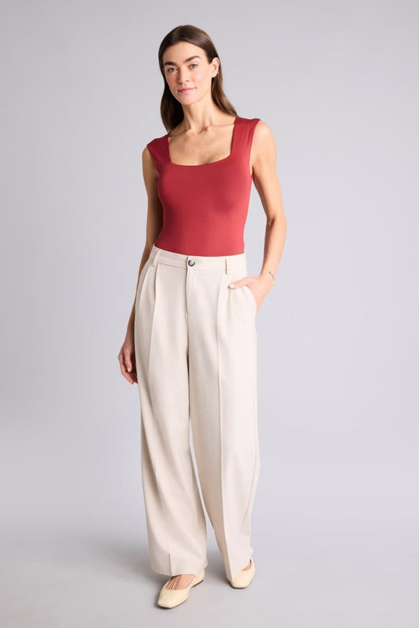 Slim Fit Square Neck Basic Snap Body