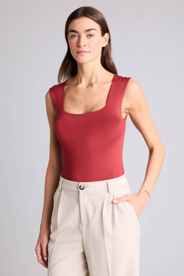 Slim Fit Square Neck Basic Snap Body
