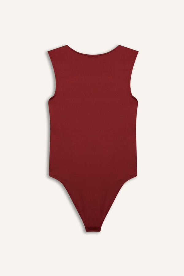 Slim Fit Square Neck Basic Snap Body