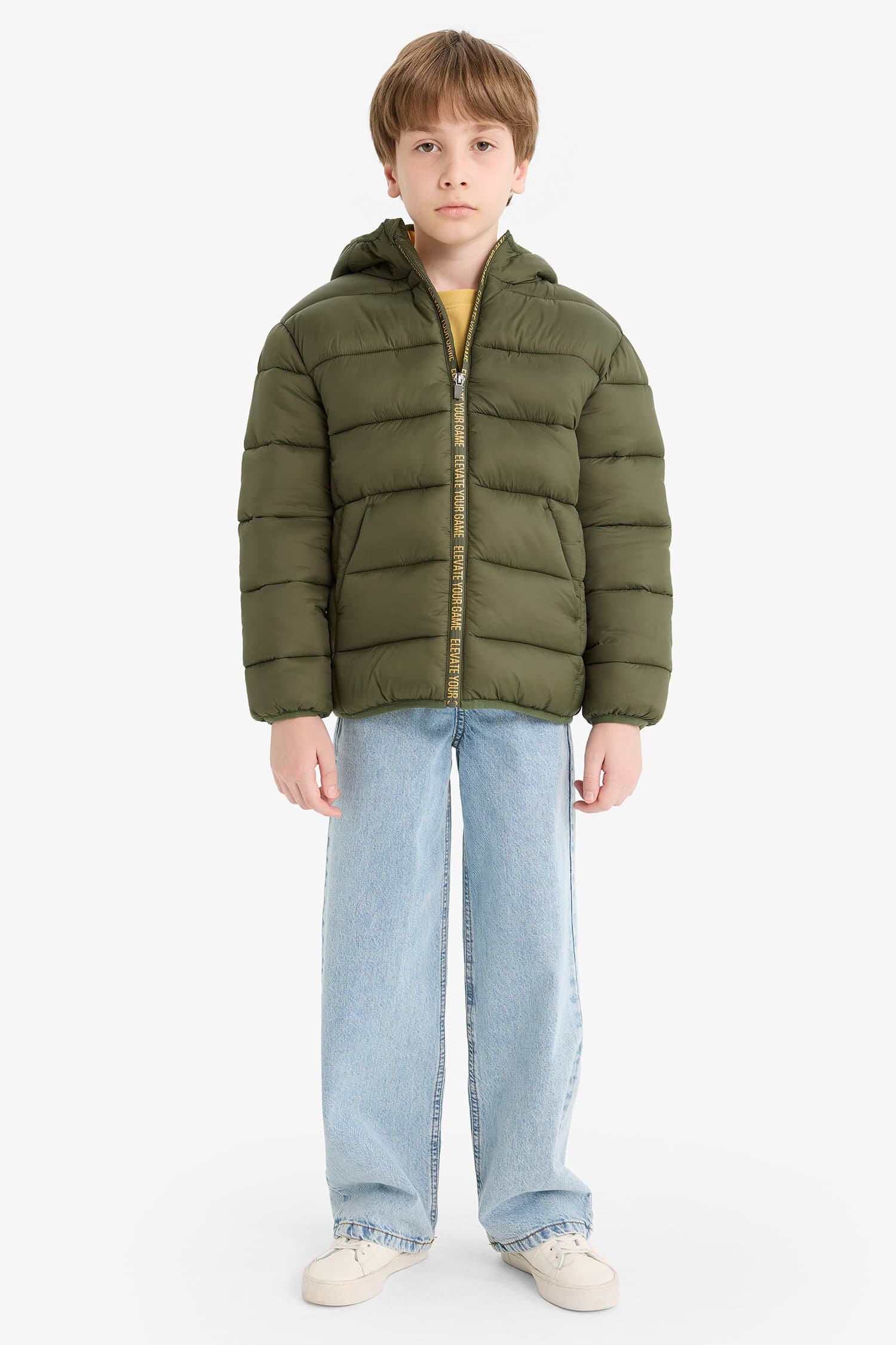 Boys' Water Repellent Hooded Zip-Up Puffy Jacket Secondary image