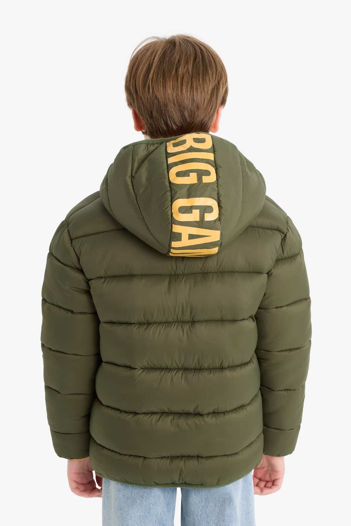 Boys' Water Repellent Hooded Zip-Up Puffy Jacket