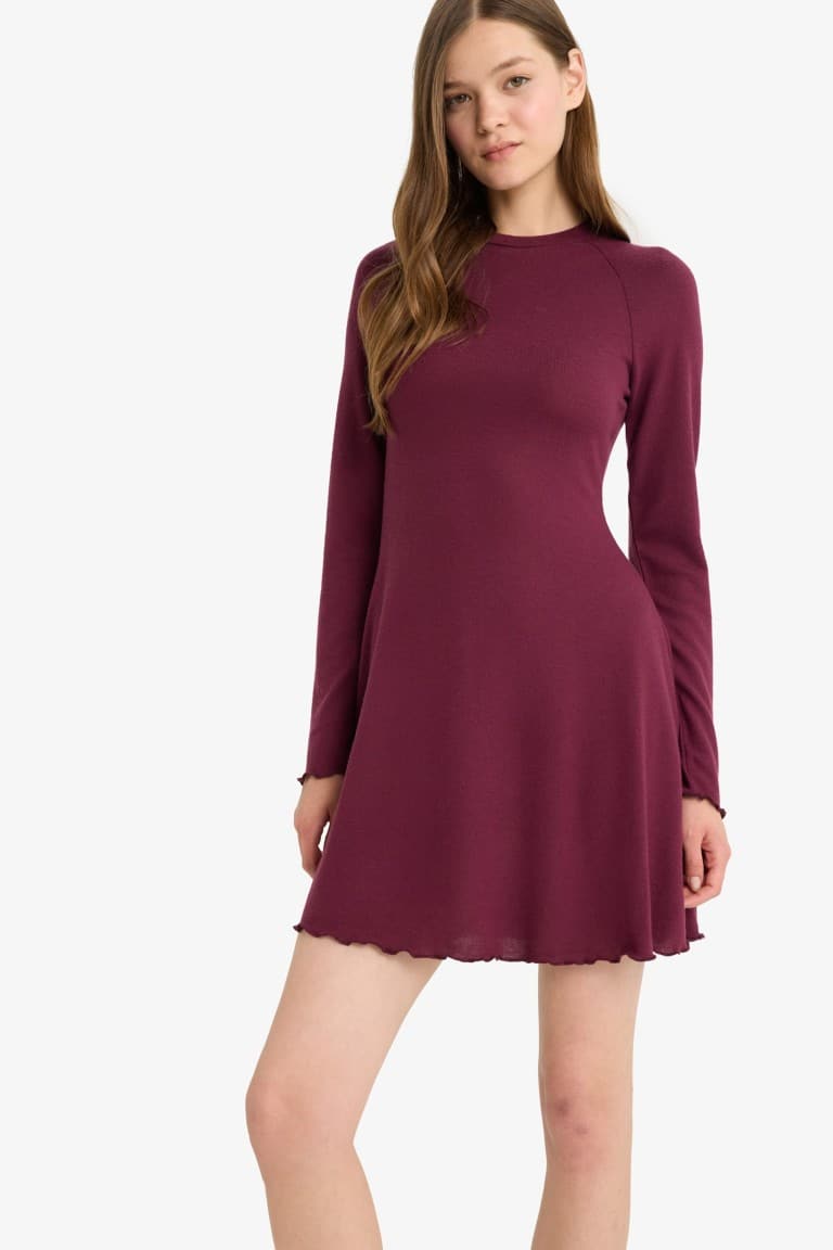 Crew Neck Long Sleeve Wedding Dress