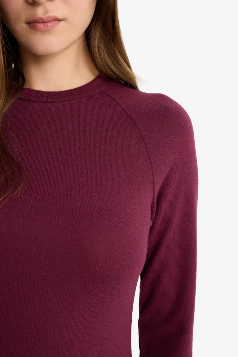 Crew Neck Long Sleeve Wedding Dress
