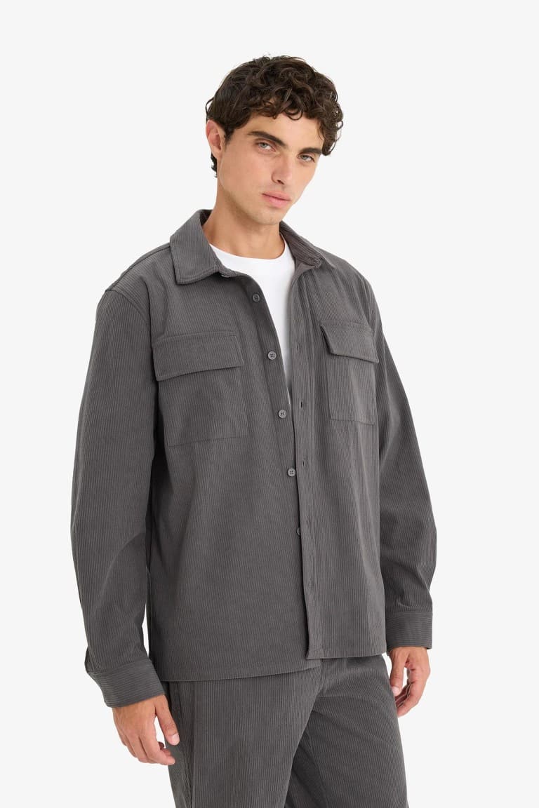 Regular Fit Corduroy Long-Sleeve Shirt