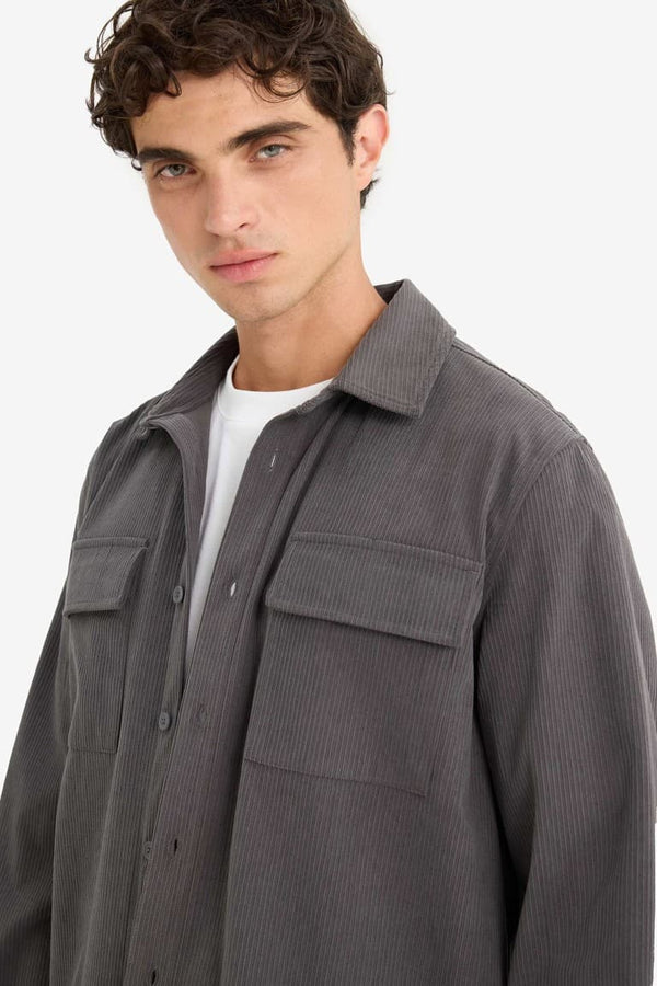 Regular Fit Corduroy Long-Sleeve Shirt