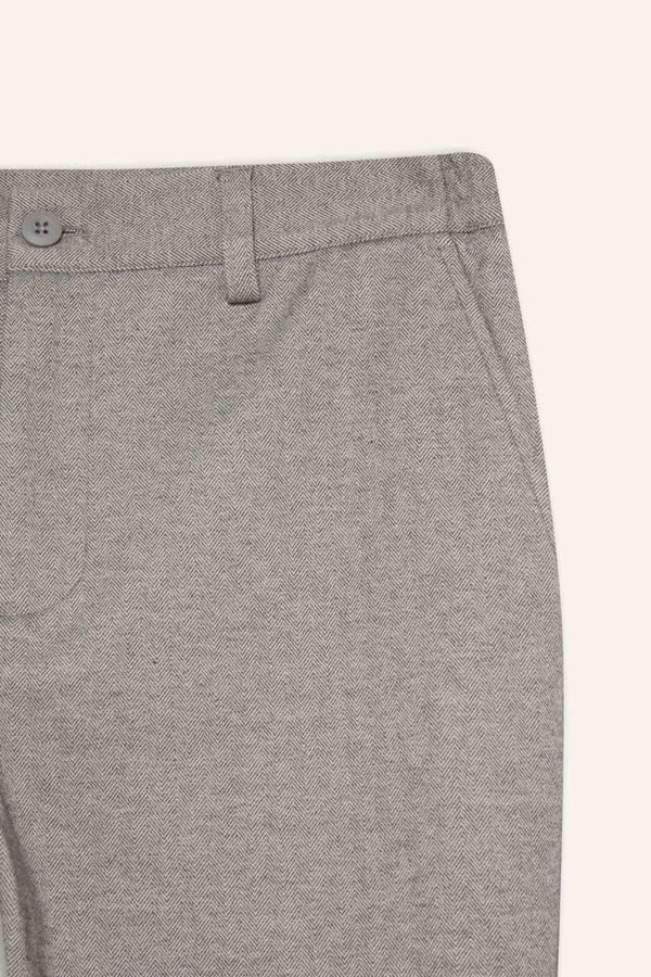 Tailored Regular Fit Straight Leg Cotton Trousers