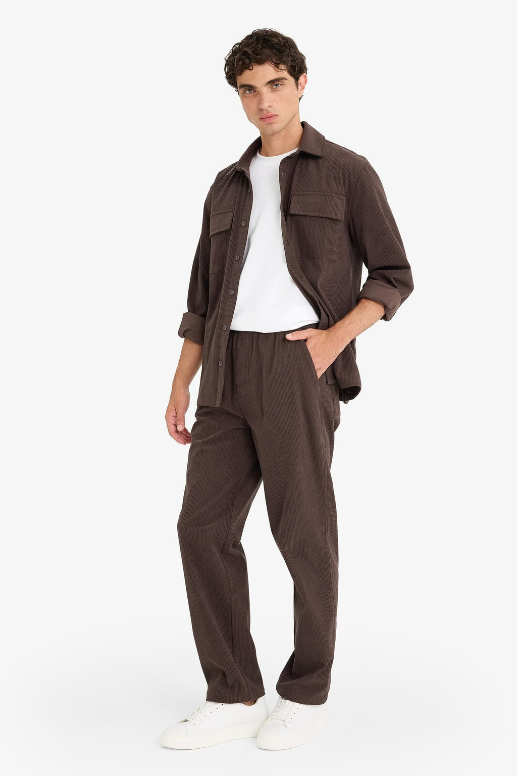 Wide Leg Corduroy Trousers