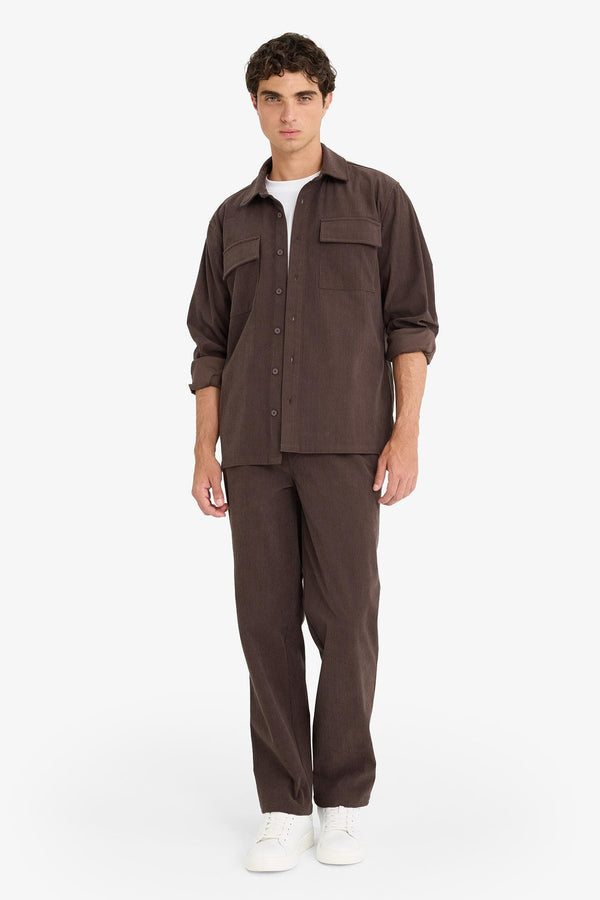 Wide Leg Corduroy Trousers