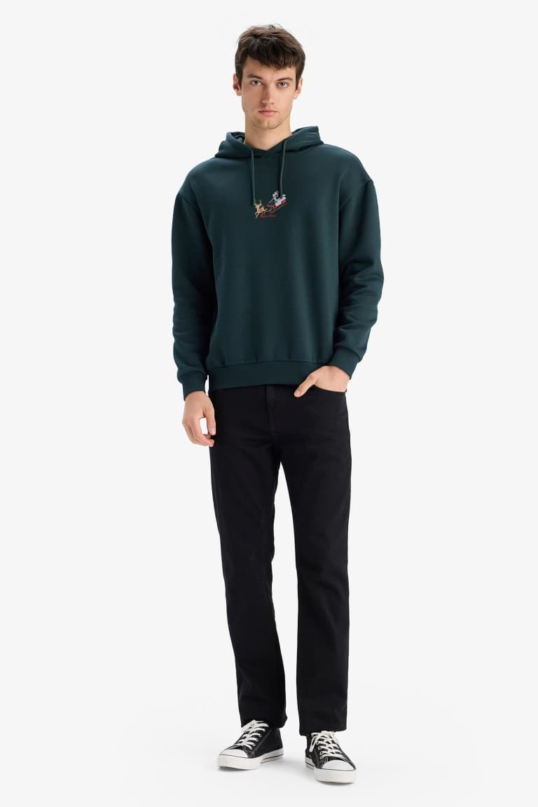 Rick and Morty Boxy Fit Hooded Sweatshirt with Back Print Secondary image