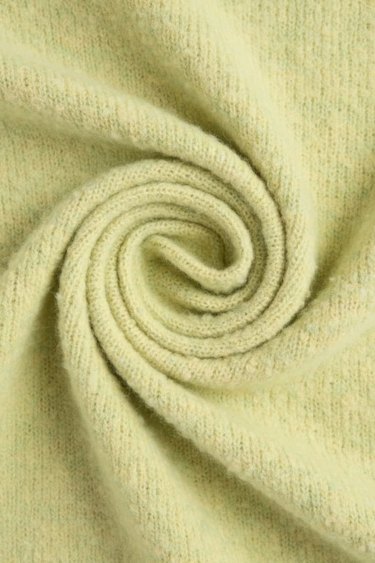 Wool Blend Crew Neck Oversize Fit Knit Sweater