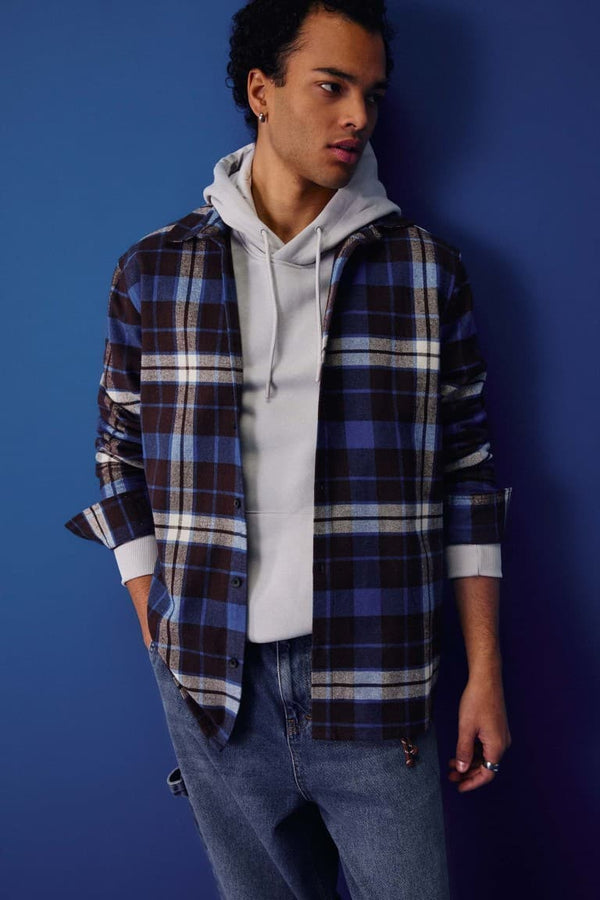 Regular Fit Polo Collar Lumberjack Long Sleeve Shirt